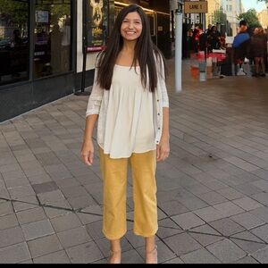 Madewell Gold Ankle Cropped Pants